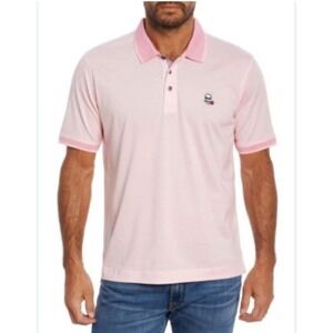 NWT Robert Graham Archie Skull Flower Shirt Men XL Polo Short Sleeve Pink #KL9-3